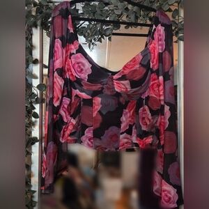 Elegant Floral Women's Blouse